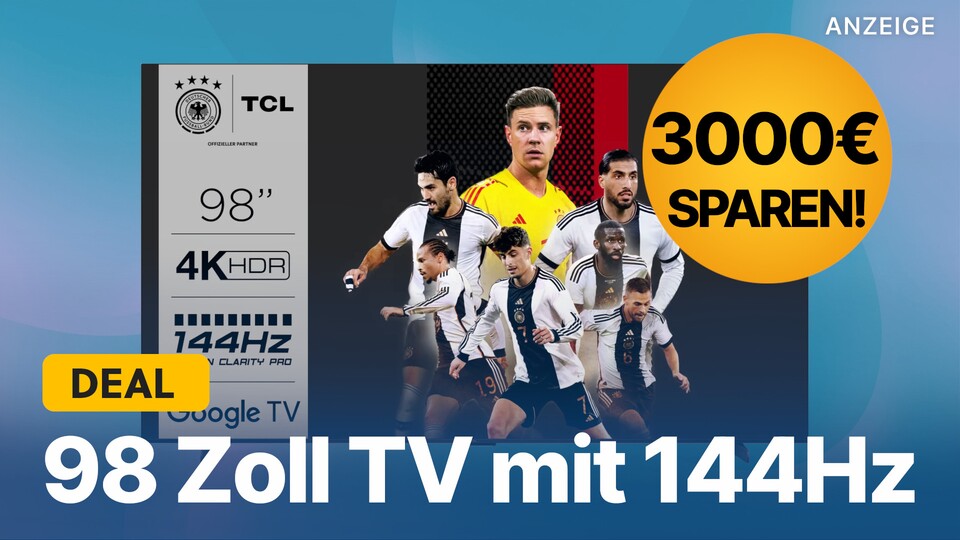 Den 98 Zoll großen 4K-Fernseher TCL UHD870 könnt ihr euch gerade noch günstig schnappen. Schon bald könnte er komplett ausverkauft sein.