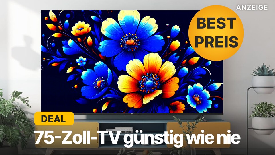 Wer einen 75 Zoll 4K-Fernseher so günstig wie möglich abstauben will, findet jetzt bei Amazon das beste Angebot.