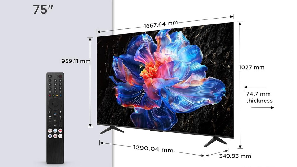 Wie alle aktuellen TCL 4K-Fernseher wird euch der TCL V6C mit einer Sprachfernbedienung geliefert.