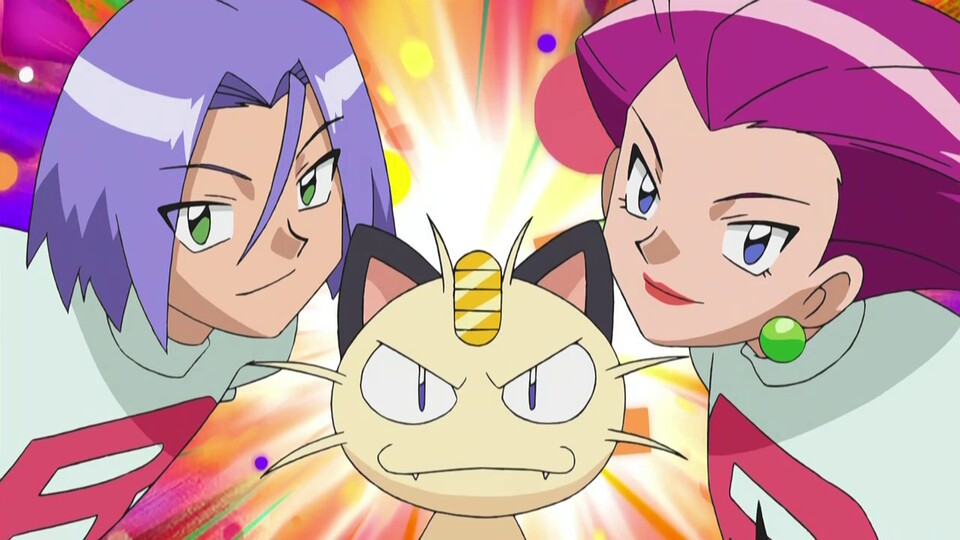 Jessie, James und Mauzi aus dem Pokémon-Anime