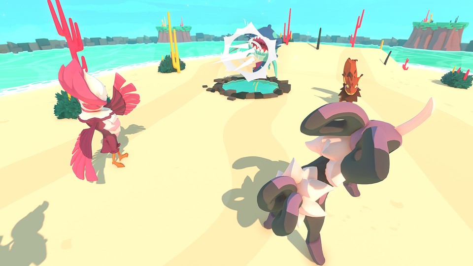 Temtem ist stark von Pokémon inspiriert. Das sieht man z.B. an den rundenbasierten Kämpfen.