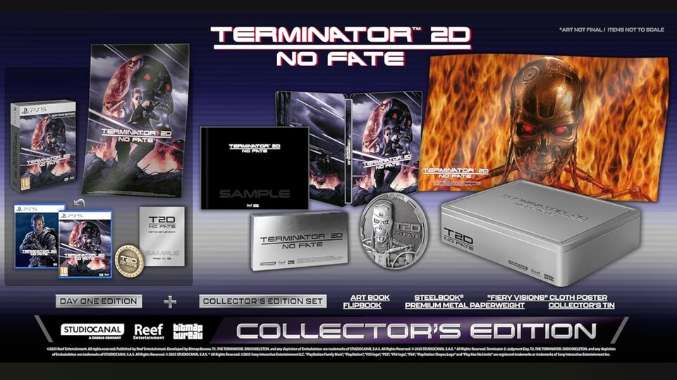 Die Terminator 2D: No Fate Collectors Edition bietet für 50€ mehr noch eine Reihe zusätzlicher Extras.