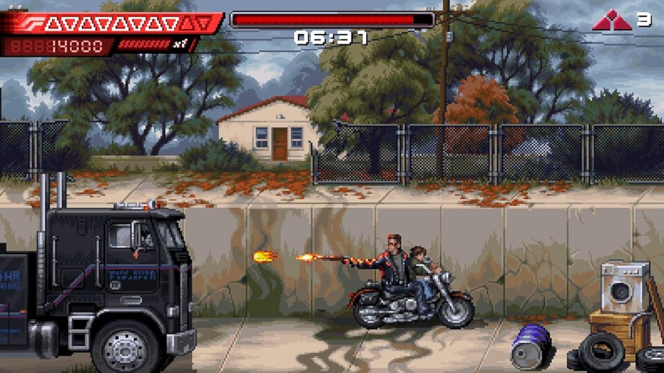 Terminator 2D: No Fate bietet temporeiche Arcade-Action und lässt euch drei verschiedene Figuren spielen.