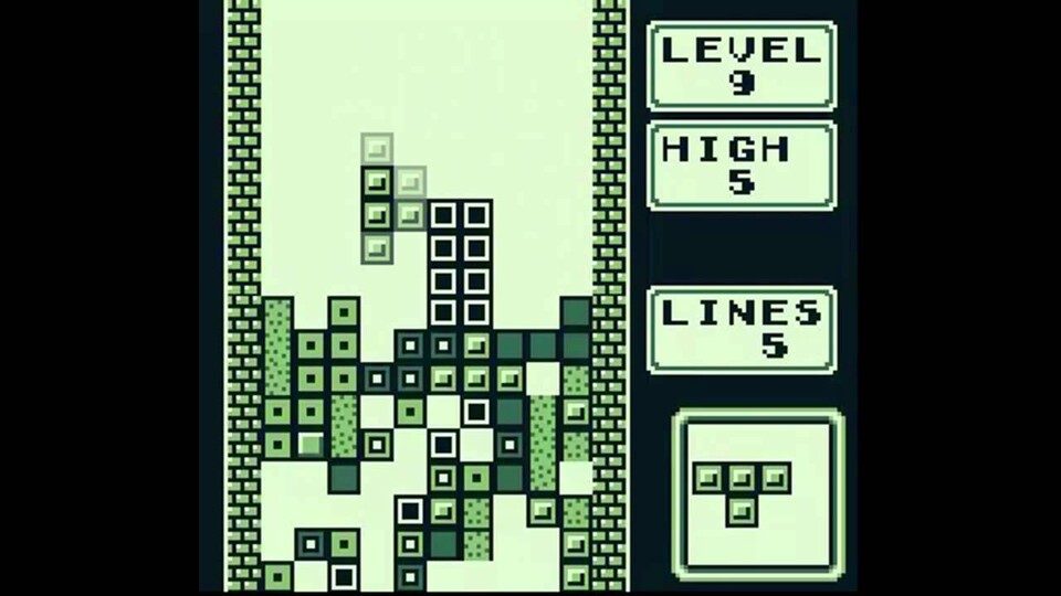 Der Klassiker Tetris macht auch heute noch Spaß - sofern man alles auf dem Bildschirm erkennen kann.