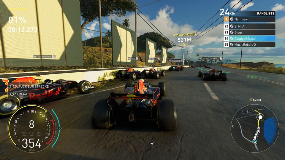 Die Vielfalt des Fuhrparks von The Crew Motorfest ist enorm, auch Formel 1-Rennwagen sind dabei.