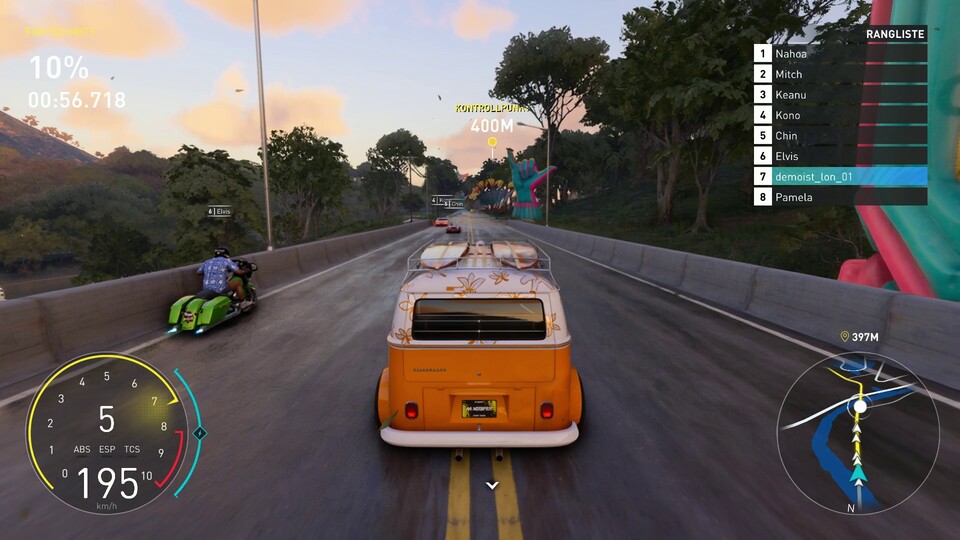 Im VW Bus rumpeln wir in den Rennen der Scenic Tour an den Touri-Spots der Insel vorbei.