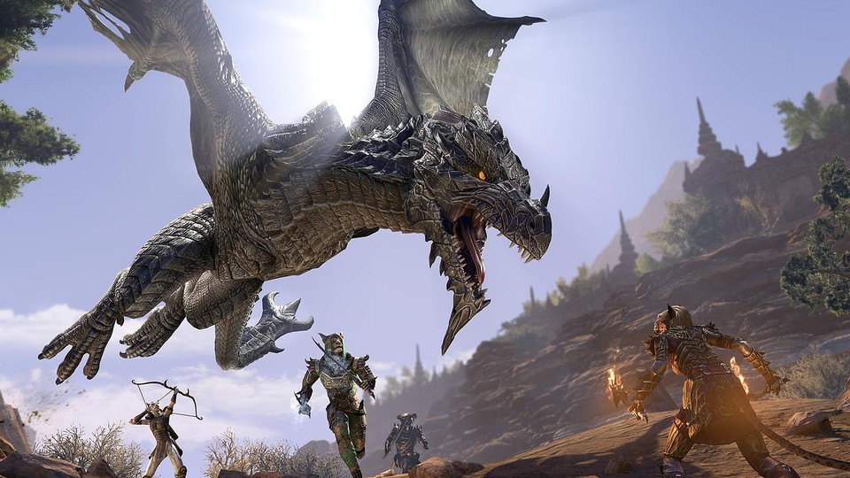 In The Elder Scrolls Online: Elsweyr bekommt ihr es mit Drachen zu tun.