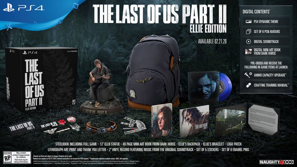 Alle Inhalte der Ellie Edition von The Last of Us Part 2.