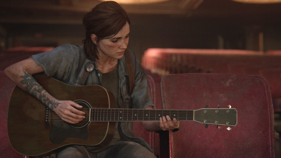 The Last of Us 2 ist nicht nur brutal und düster, sondern zeigt auch ganz viel Herz. Viele ruhige Szenen wie Ellies Gitarren-Sessions lockern Action-Passagen und nervenaufreibende Story-Momente auf.