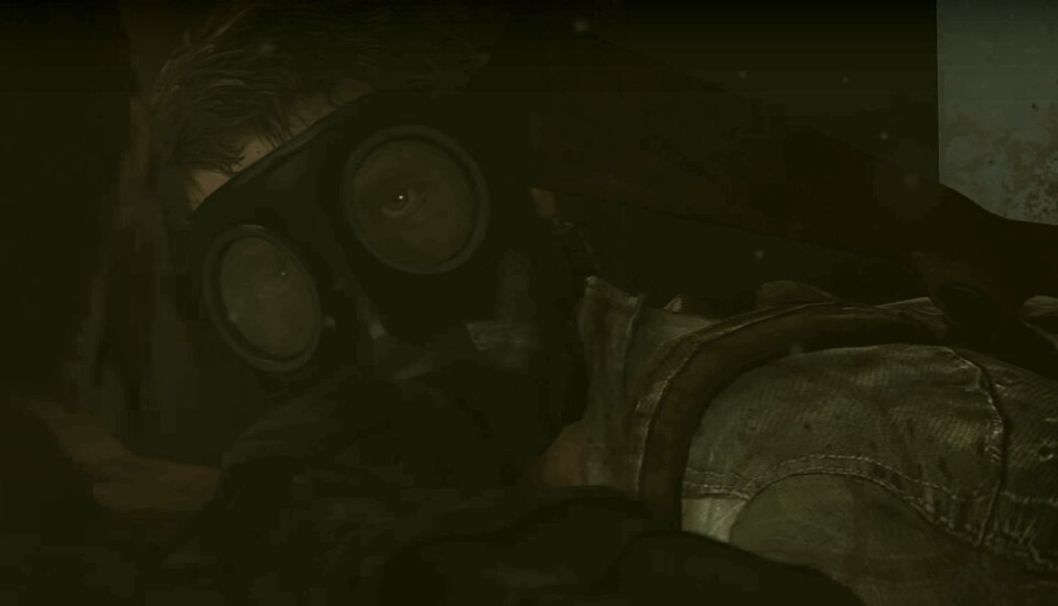 In der Serie muss Joel die Gasmaske nicht auspacken.