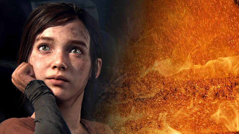 Würde Ellie nicht in einer Post-Apokalypse festhängen, würde sie die neuen Feuereffekte ihres eigenen Spiels auch bewundern.