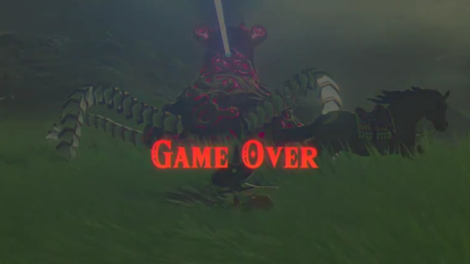 Game Over für Link in The Legend of Zelda: Breath of the Wild