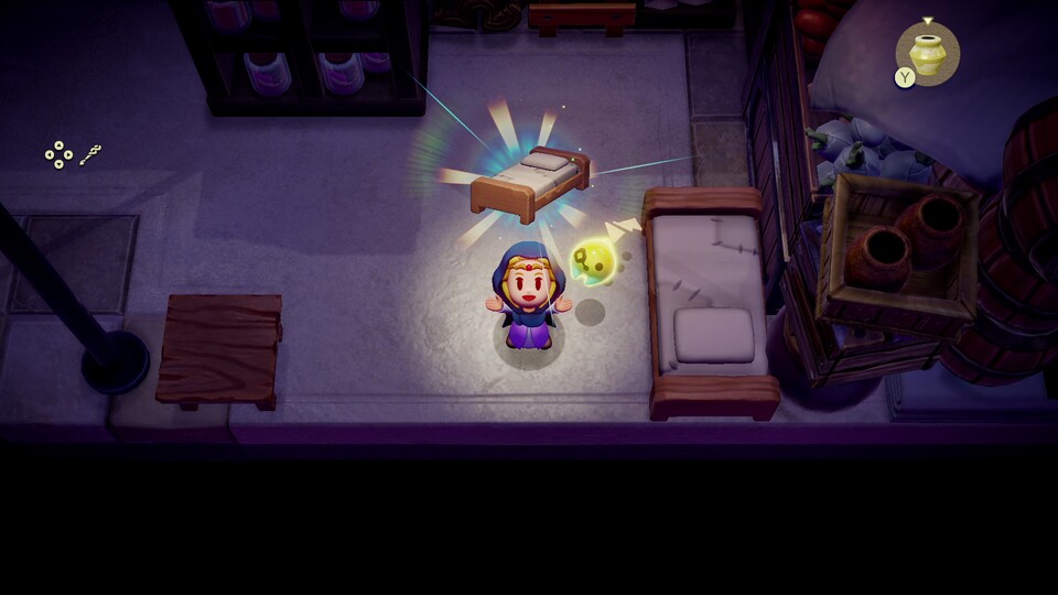 Zelda kann im neuen Spiel dank eines Zauberstabs Kopien von Objekten – sogenannte Echoes – anfertigen.