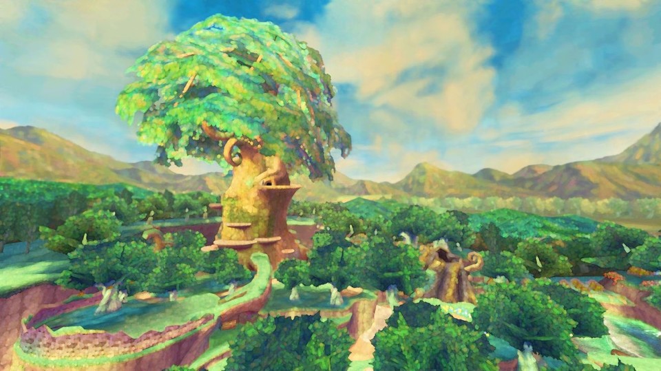 Traumhafte Optik : Die Optik von Zelda: Skyward Sword ist einem Stil gehalten, der an impressionistische Gemälde erinnert.