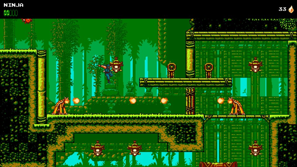 The Messenger fängt als klassischer 8-Bit-Plattformer an, entwickelt sich aber schnell weiter.