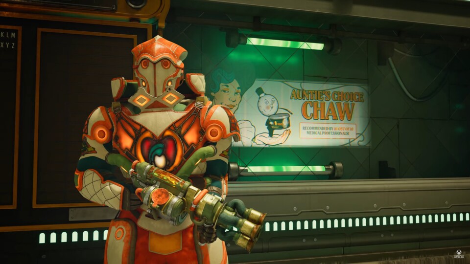 Die Welt und auch die Rüstungen von The Outer Worlds sind etwas bunter und schräger als in Fallout. Trotzdem haben die beiden Spielereihen viel gemein.