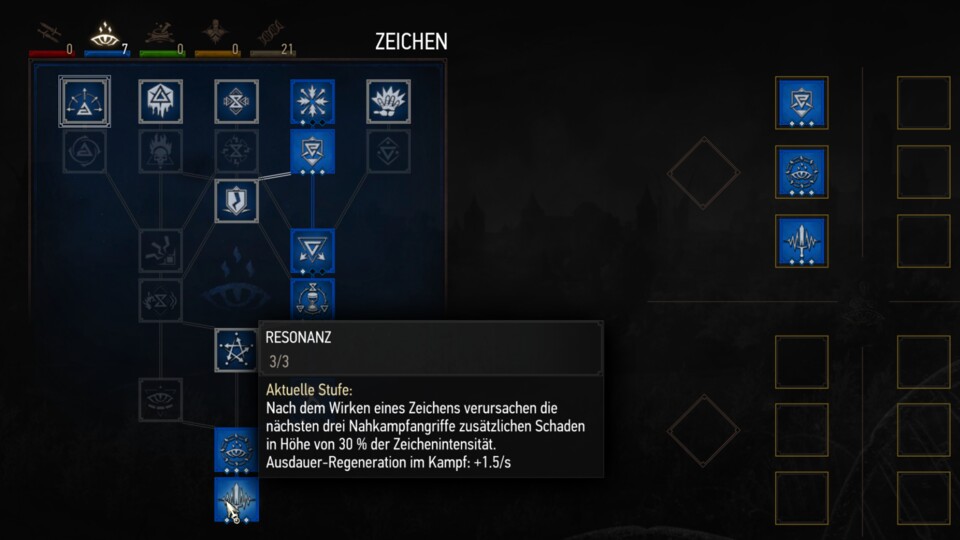 Viele Talente eignen sich für hybride Spielstile, bei denen ihr zum Beispiel Zeichen und Schwertkampf mehr miteinander mischt.