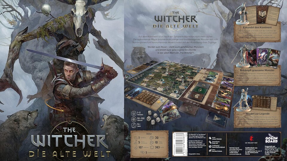 In der bei Amazon angebotenen Standard-Version von The Witcher: Die alte Welt sind unter anderem fünf schicke Hexer-Miniaturen enthalten.