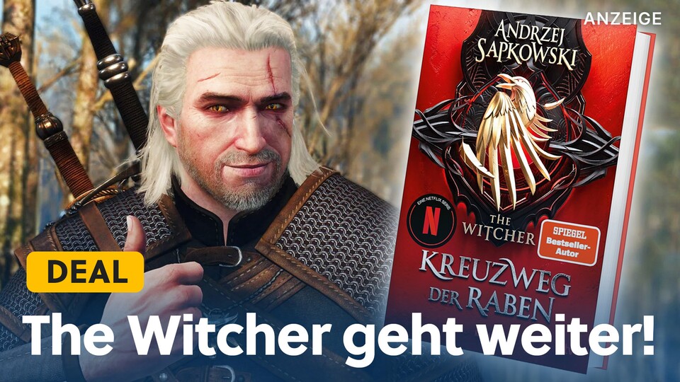 Geralt gefällt es genauso sehr wie uns, dass es endlich ein neues Buch mit ihm als Protagonisten gibt.