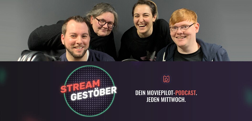 Der Streamgestöber-Podcast zur The Witcher-Serie mit (von rechts nach links) Max, Andrea, Ines und Dennis. 
