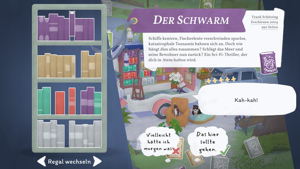 Ich hab gedacht, wenn Möwen eins gerne lesen, dann Der Schwarm. Falsch gedacht.