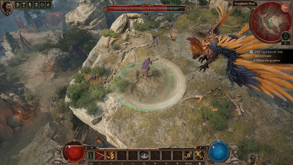 Titan Quest 2 lässt euch gegen mythologische Kreaturen wie diesen Greif kämpfen.