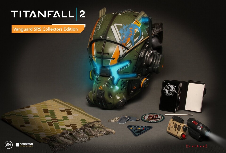 Die Inhalte der Titanfall 2 Vanguard SRS Collector's Edition.