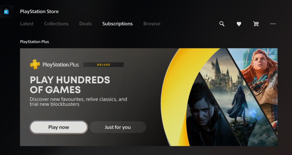 TloU 2 wird hier auf einem PS Plus-Werbebanner beworben.