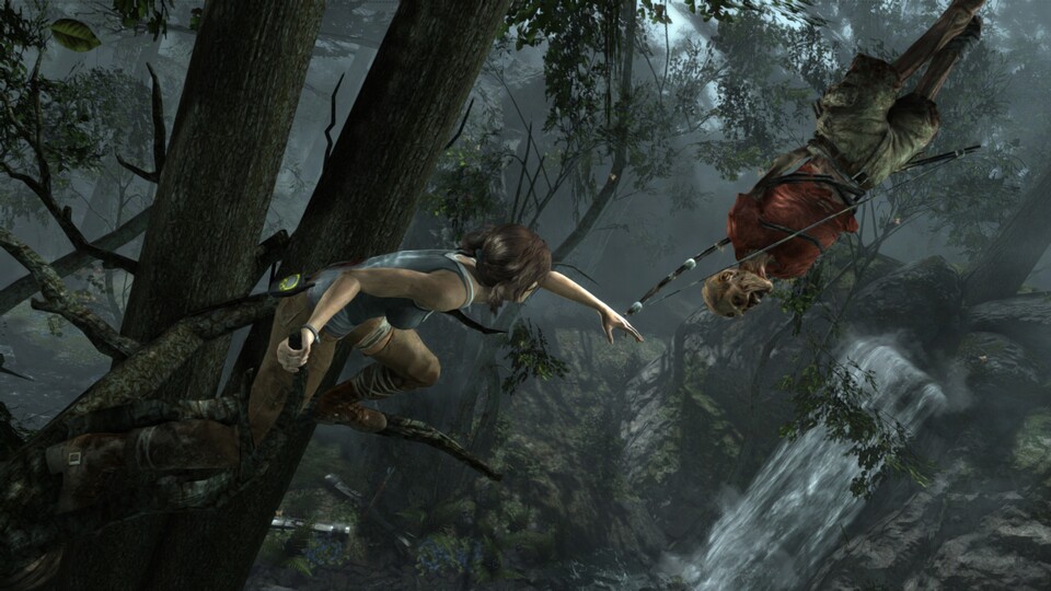 Der Bogen gehört im Tomb Raider-Reboot zu Laras wichtigsten Waffen. Doch zuerst muss sie ihn mal an sich bringen!
