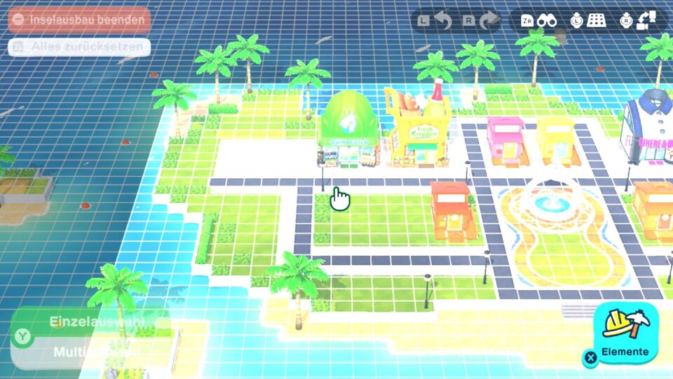 Die Insel lässt sich vollständig umgestalten.