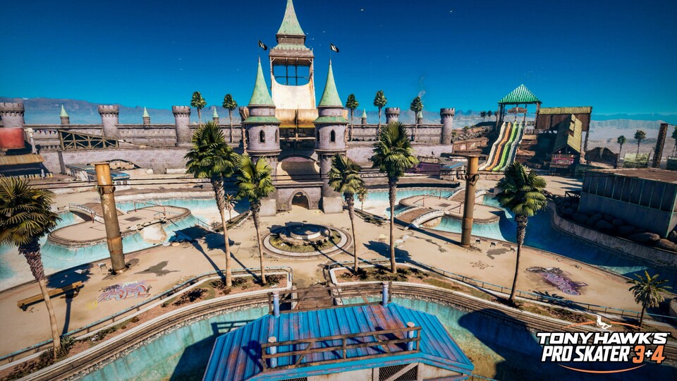 An kreativen und abwechslungsreichen Skateparks besteht in Tony Hawks Pro Skater 3+4 kein Mangel.