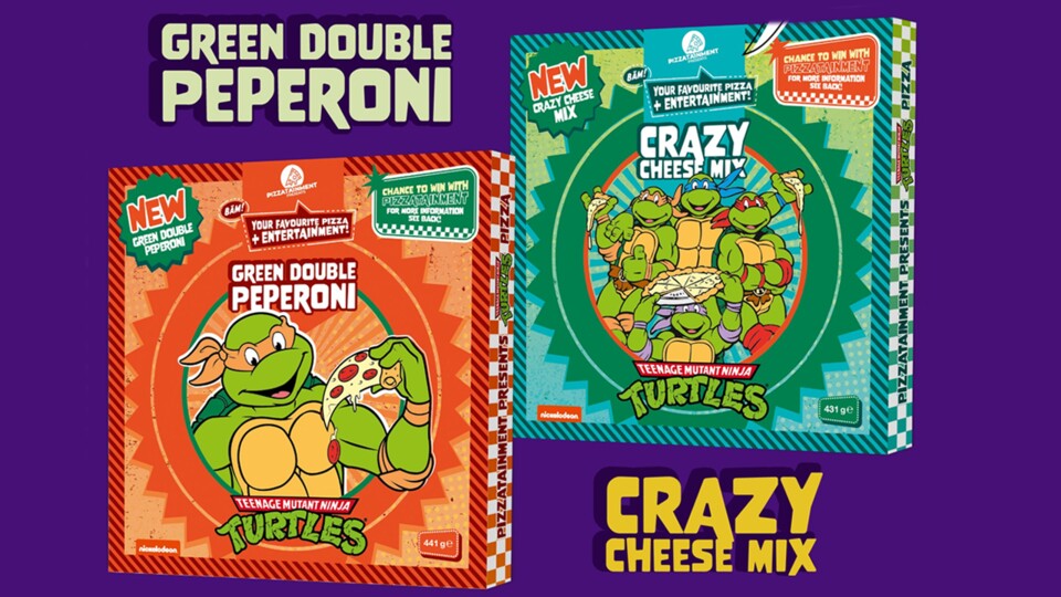 Von Pizzatainment erscheinen vier neue Turtles-Pizzen.
