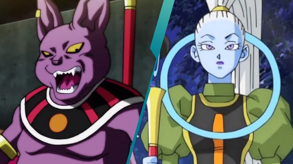 Champa (Links) und sein Engel Vados (Rechts). (Bild: © Toei Animation Akira Toriyama)