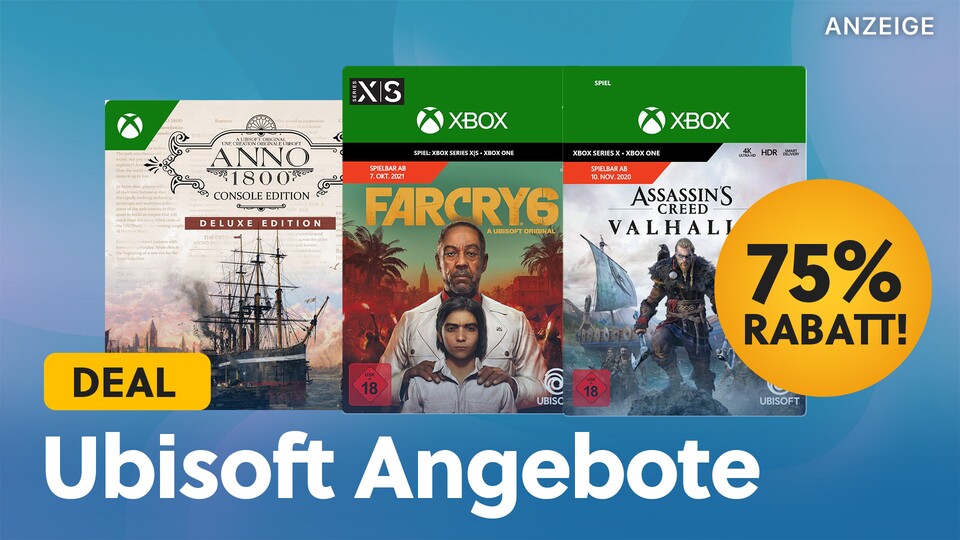 Von Far Cry 6 bis Anno 1800: Derzeit gibt es zahlreiche Ubisoft Angebote für die Xbox.