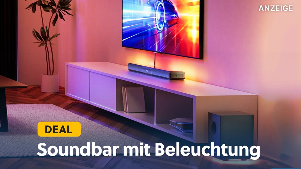 Diese Soundbar von Ultimea hat nicht nur Dolby Atmos, sondern auch eine beeindruckende Beleuchtung zu bieten.