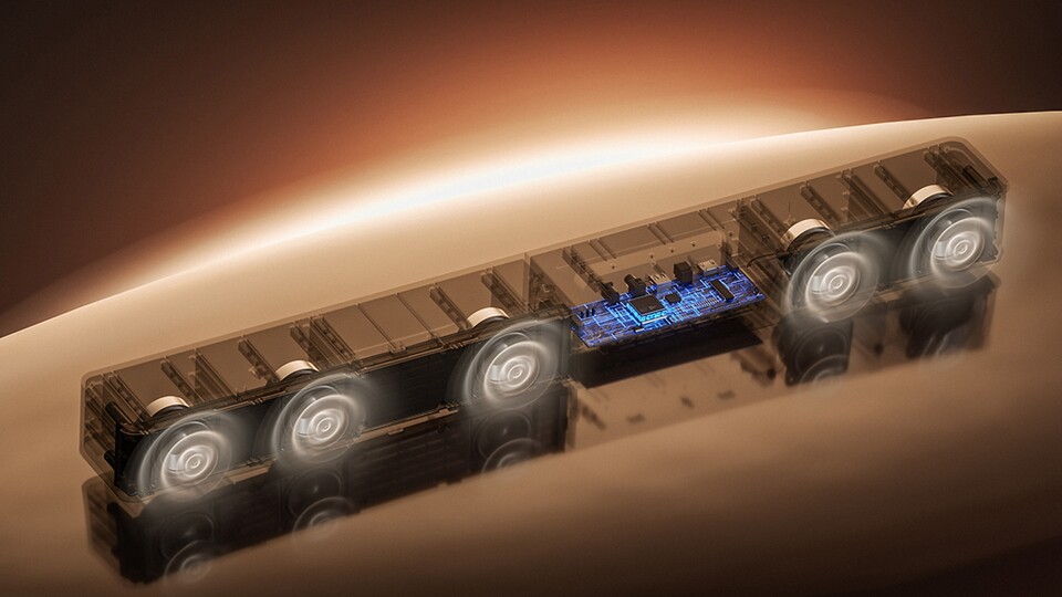 Mit fünf Lautsprechern sind in dieser Soundbar mehr verbaut, als in so manch anderer.