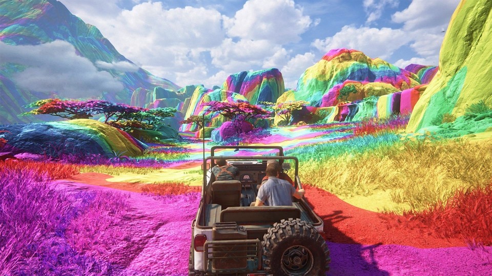 Bunt gehts mit dem Rainbow-Fun-Land-Filter zur Sache. Kosten dafür: 5 UP.