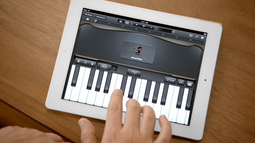 Das iPad wird mit Garageband zum Instrument.