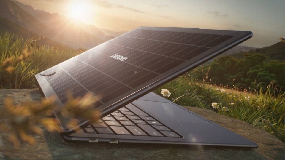 Lenovo zeigt Laptop-Prototyp, der von der Sonne angetrieben wird