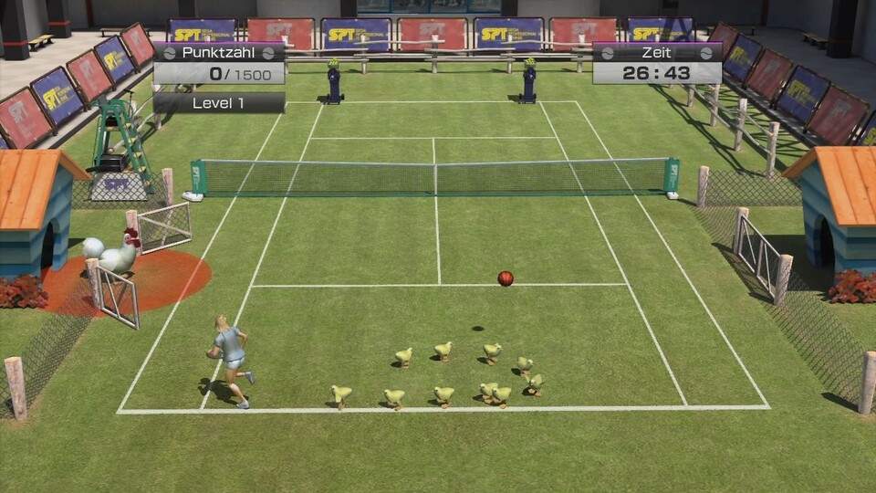 Witzig, aber nur im Mehrspielermodus: Die Minispiele von Virtua Tenis 4.