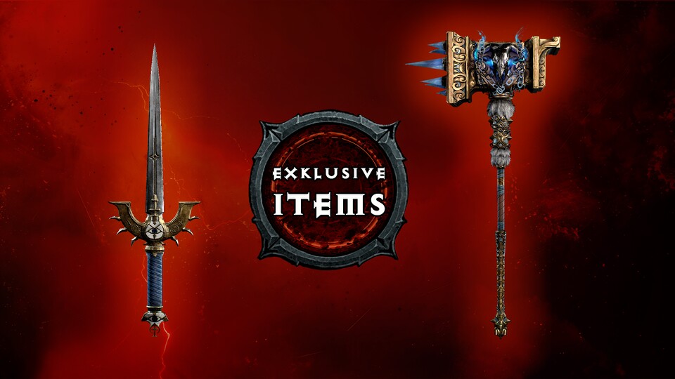 Hexenmeister meucheln mit dem »Durchbohrenden Okulus« (links), während Paladine mit dem »Stalaktitenzermalmer« kurzen Prozess mit ihren Gegnern machen.