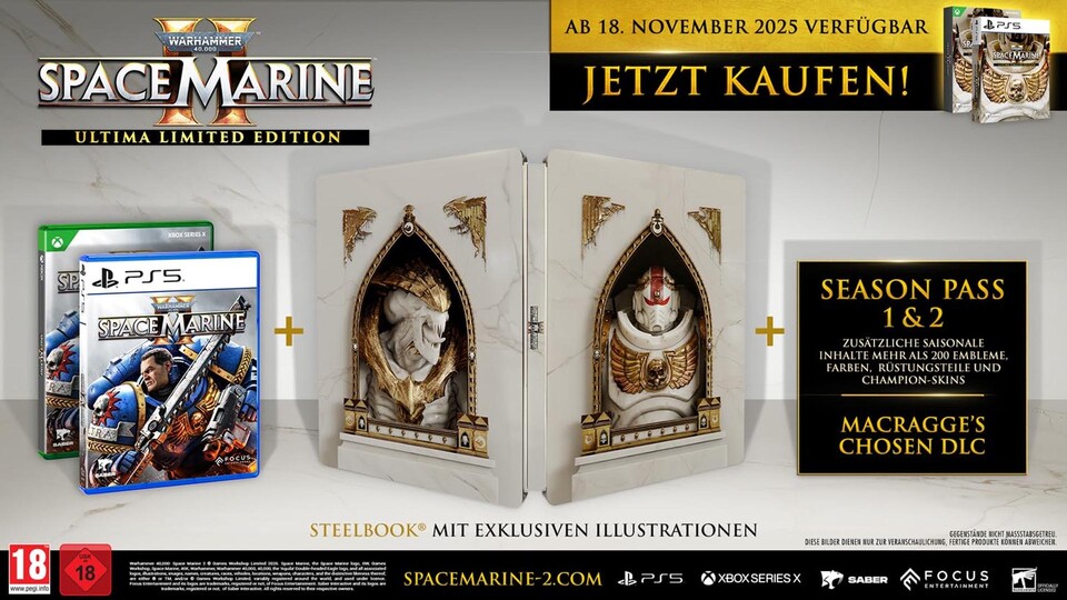 Ein echtes Schmuckstück fürs Regal: Das limitierte SteelBook besticht durch wunderschöne Illustrationen und macht die Ultima Edition zum begehrten Sammlerobjekt.