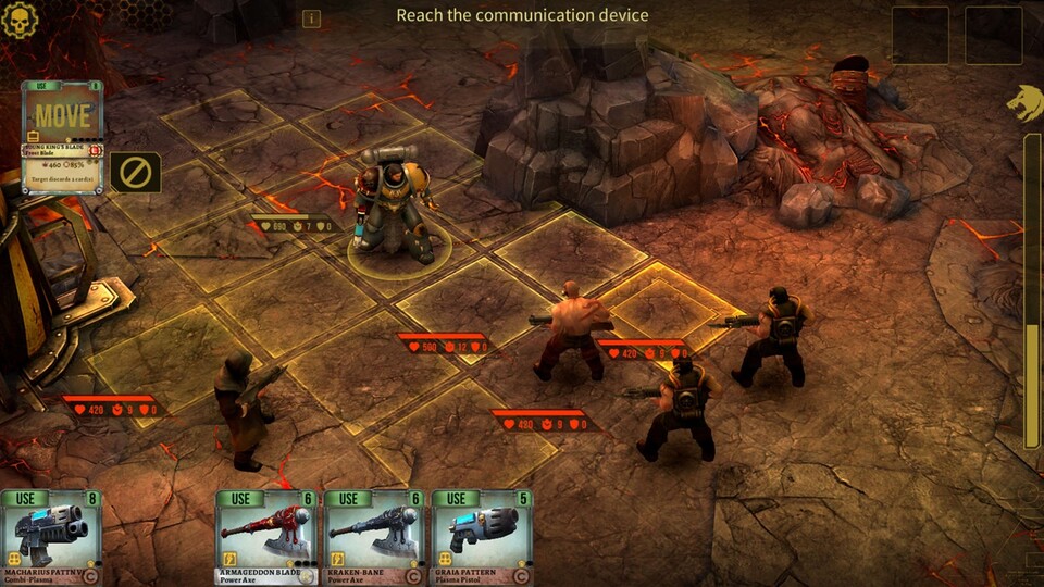Warhammer 40.000: Space Wolf für iOS-Geräte kann sich grafisch durchaus sehen lassen.