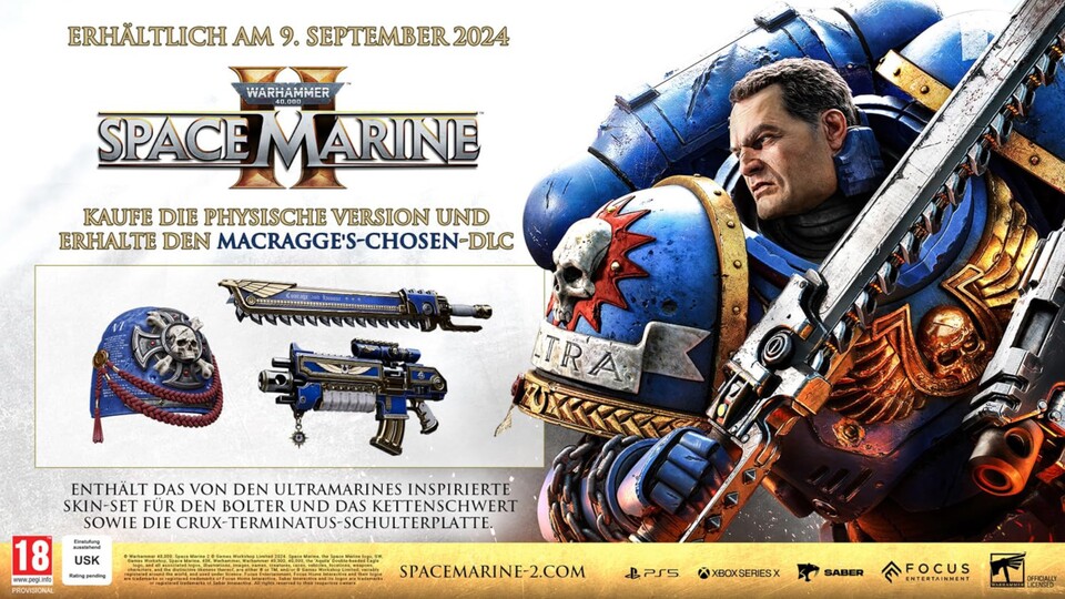 Den Preorder-Bonus bekommt ihr bei allen Versionen von Warhammer 40k: Space Marine 2.