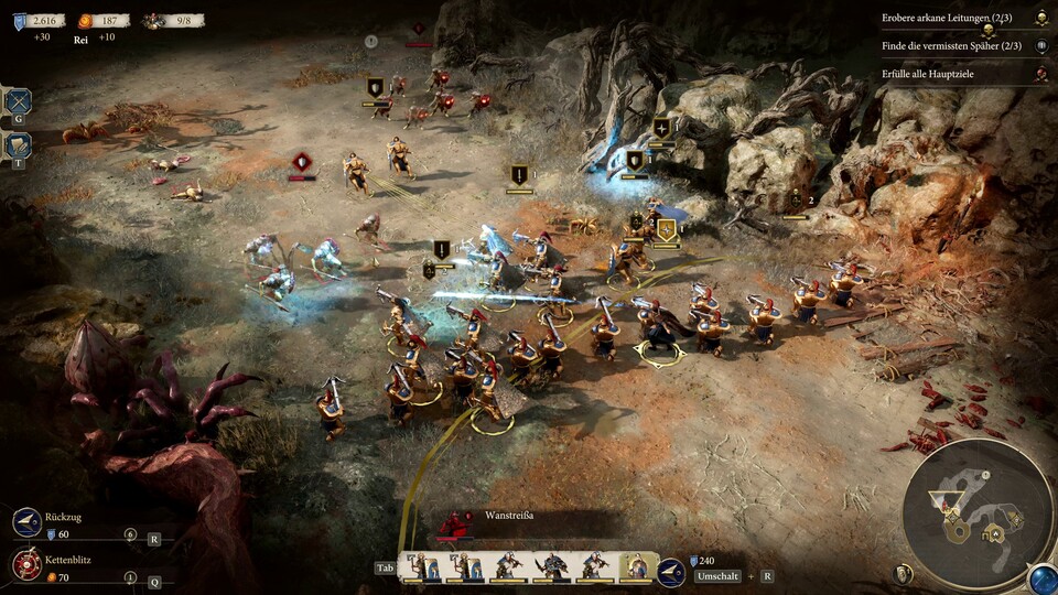 In Warhammer: Realms of Ruin hängt vieles von der perfekten Positionierung eurer Squads ab. Traditionellen Basenbau gibt es nicht.