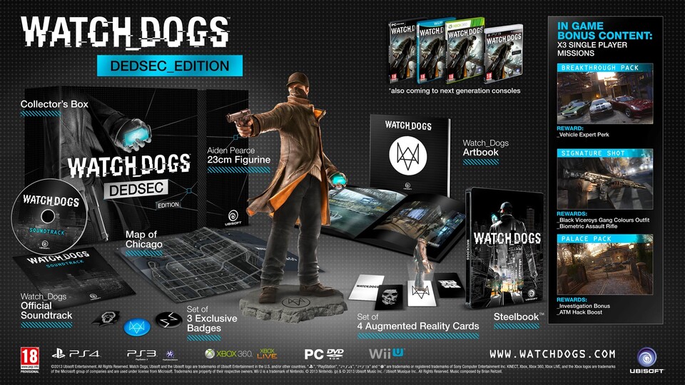 Die »DedSec Edition« von Watch Dogs mit allen Inhalten.