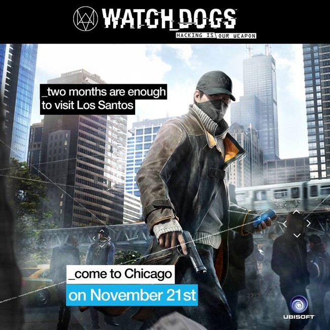 Mit diesem etwas provokanten Werbeplakat bewirbt Ubisoft den im November anstehenden Release von Watch Dogs auf der offiziellen Facebook-Seite zum Spiel.