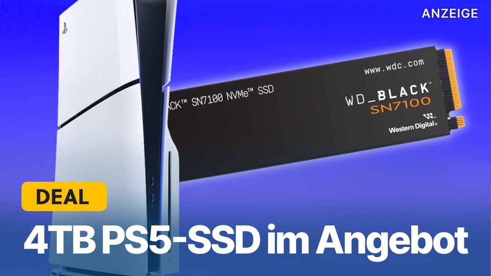 Keine Lust mehr, Spiele deinstallieren zu müssen? Dann könnt ihr jetzt mit dieser schnellen 4TB PS5-SSD euren Speicher erweitern.