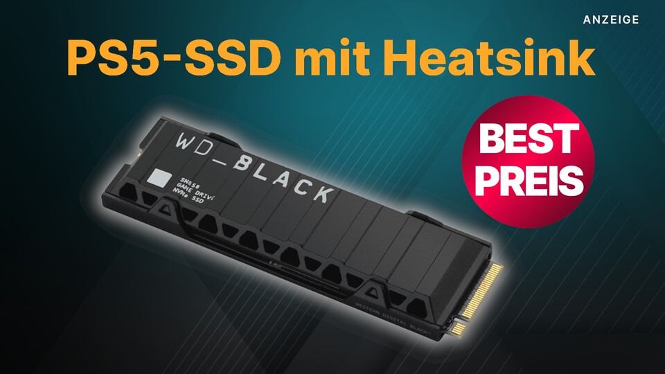 Die WD Black SN850 mit 1 TB Speicher und Kühlkörper könnt ihr gerade sogar noch ein kleines bisschen günstiger als am Amazon Prime Day bekommen.