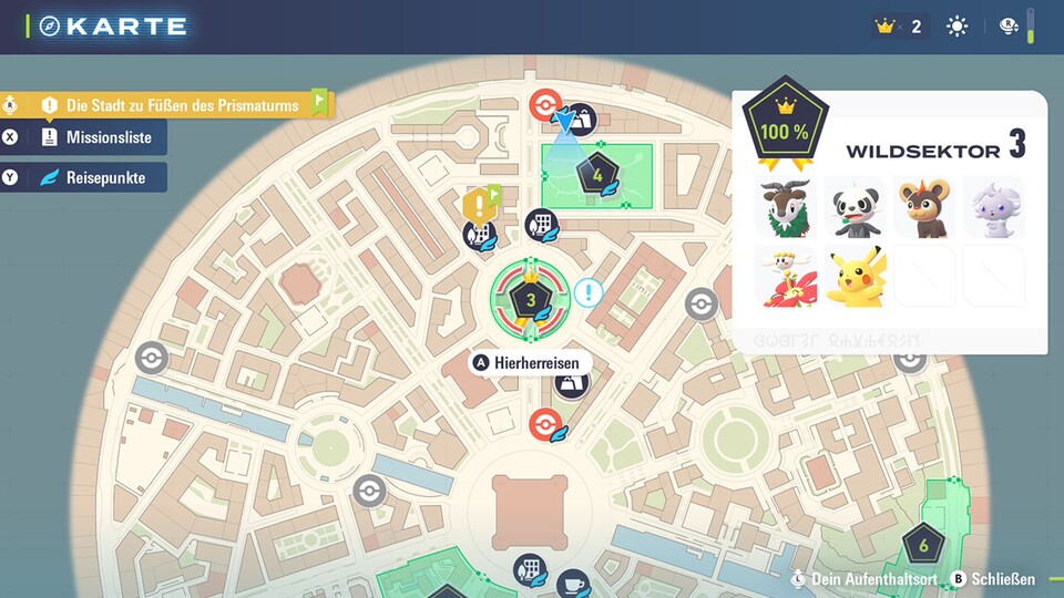 Pikachus tauchen zu jeder Tageszeit in Wildsektor 3 auf. Haltet euch im Areal rechts unten.
